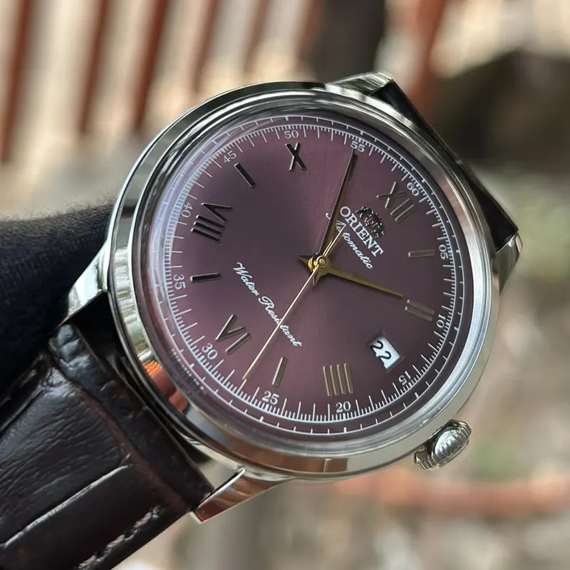 Orient Bambino Version II Dial Leather Men's Watch- RA-AC0026R